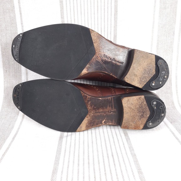 Wolf + Shepherd Oxford Dress Shoes Mens 13 Senna Wingtip Brogue Brown Leather - Picture 7 of 16